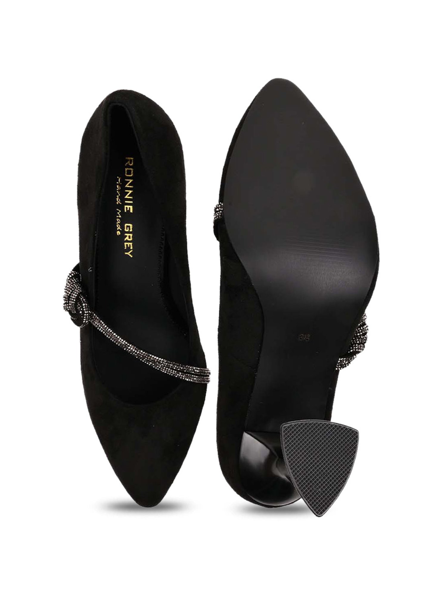 Ronnie Grey Women's Black Casual Pumps