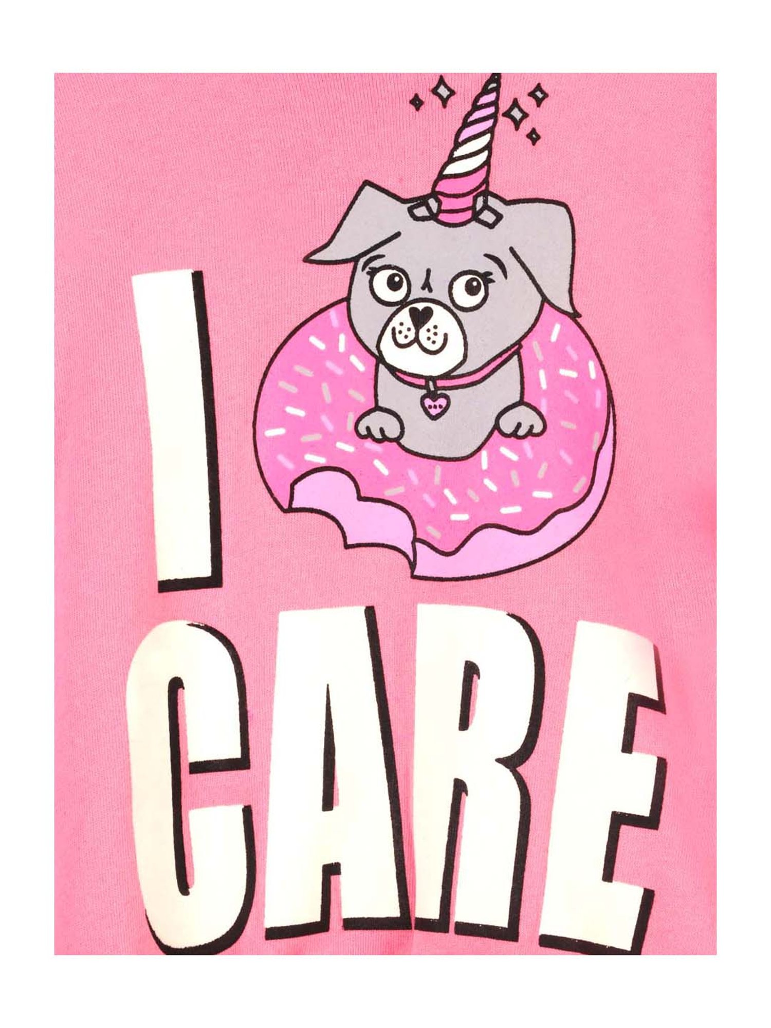 Lazy Shark Kids Pink Printed Hoodie