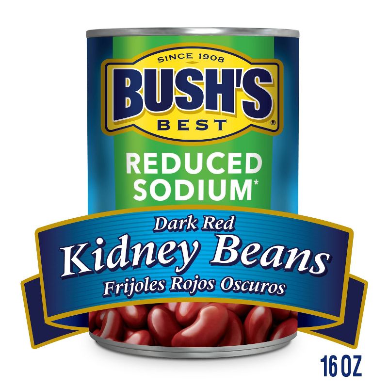 Bush's Reduced Sodium Dark Red Kidney Beans - 16oz
