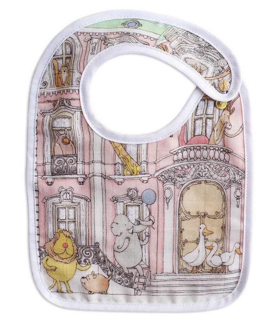 Atelier Choux Paris Organic Cotton Baby Monceau Mansion Small Bib