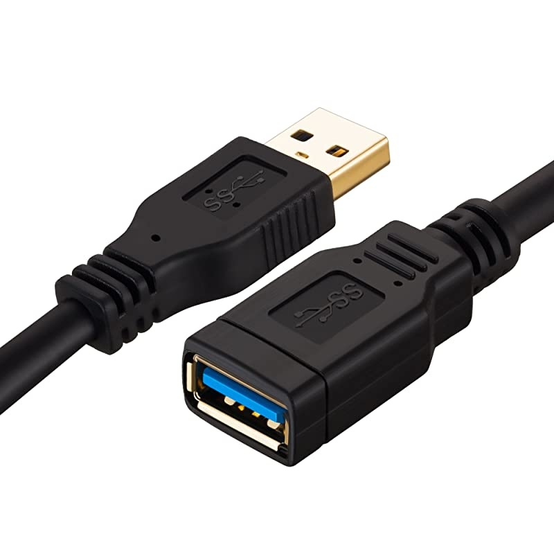 USB 30 Extension Cable 3 Feet  USB 30 Type A Male to A Female Extension Cordfor Data Transfer USB Flash Drive Keyboard Mouse Playstation Xbox Oculus VR Card Reader Printer etc