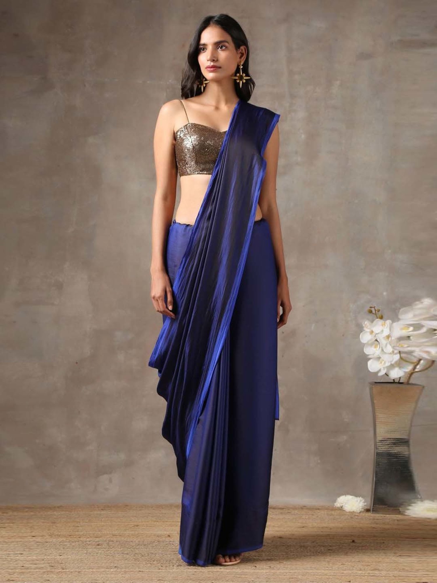 Swtantra Brown Embellished Readymade Blouse