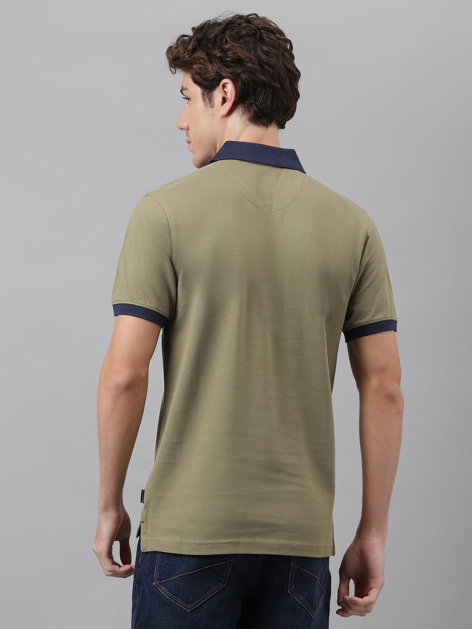 Beverly Hills Polo Club Green Regular Fit Printed Cotton Polo T-Shirt