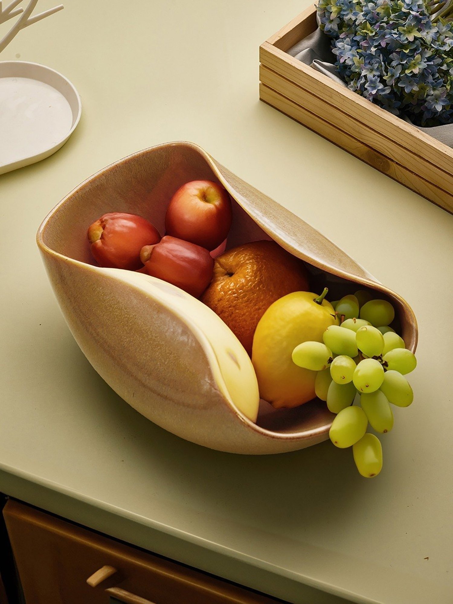 Trovea's Dust Brown Ceramic Fruit Bowl