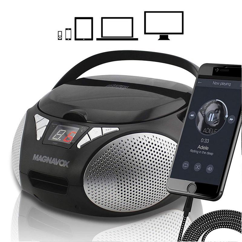 Magnavox CD Boombox with AM/FM Stereo Radio in Black (MD6924)