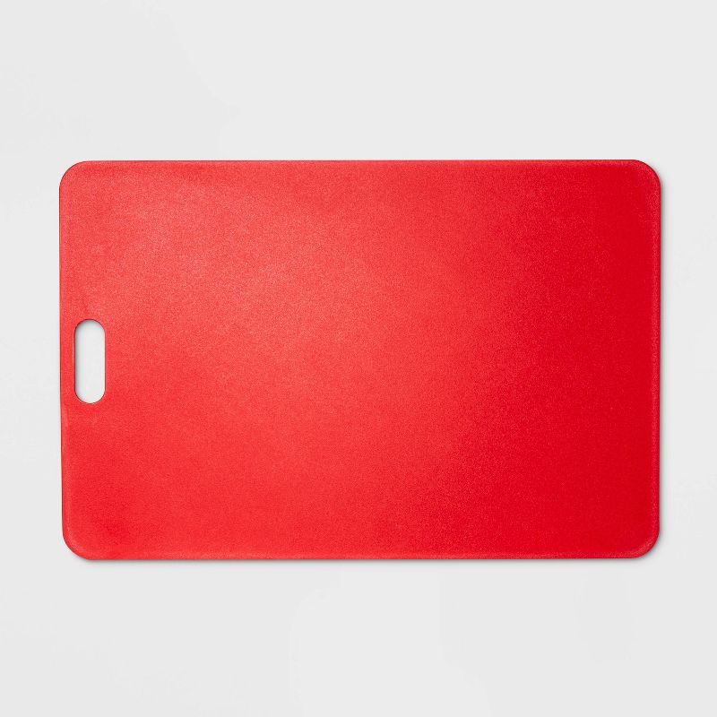 12"x18" Gripper Poly Cutting Board Red - Made By Design™