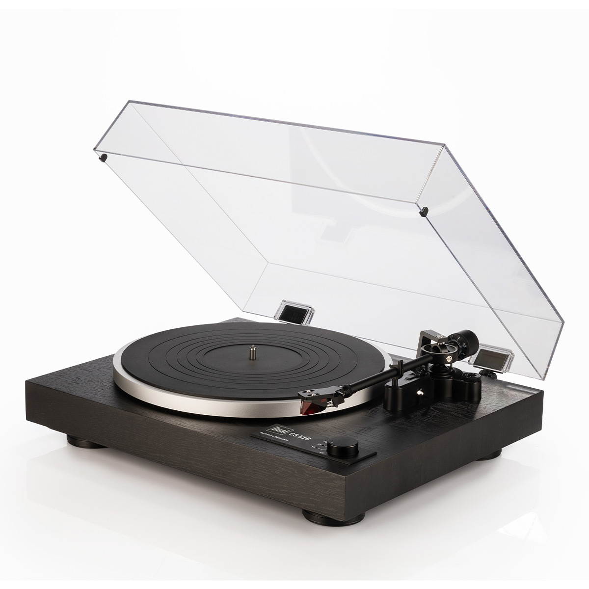 Dual CS 518 Manual Hi-Fi 3-Speed Turntable (Black Veneer)