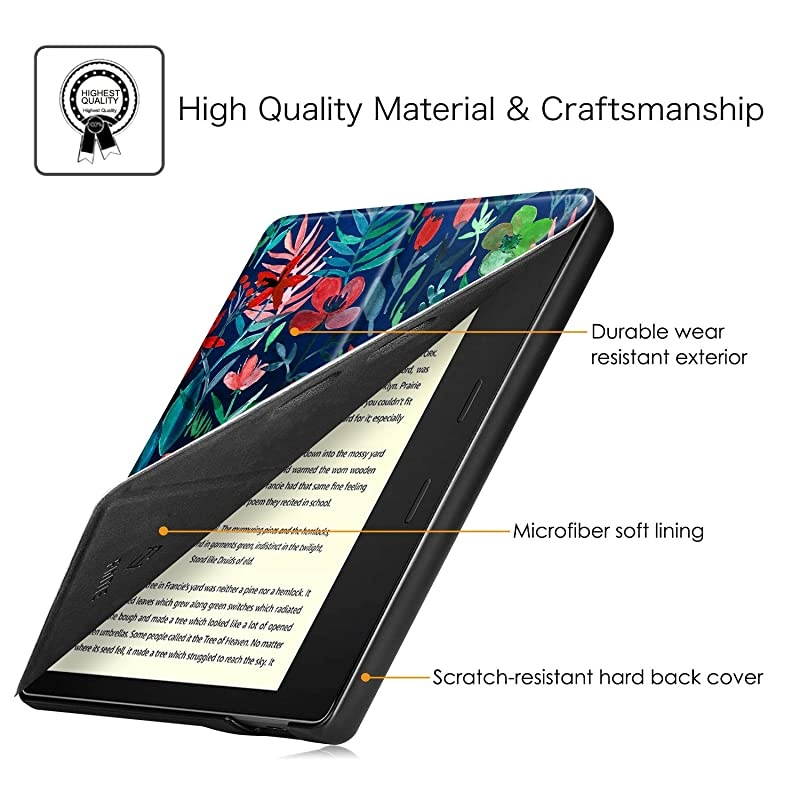 Origami Case for Allnew Kindle Oasis 10th Generation 2019 Release and 9th Generation 2017 Release Slim Fit Stand Cover Support Hands Free Reading with Auto Wake Sleep Jungle Night