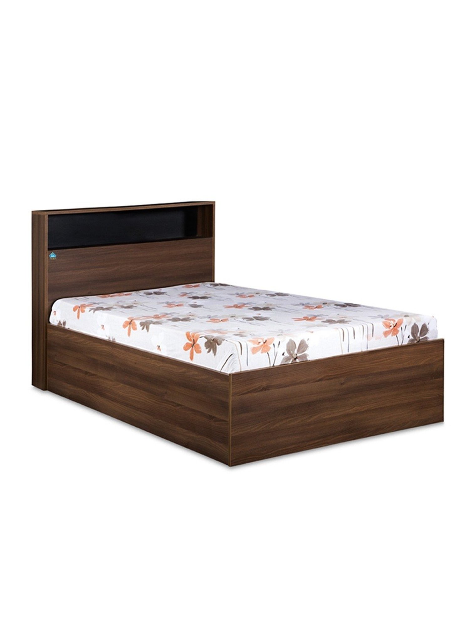 Delite Kom Urban Acacia Dark Engineered Wood Single Box Bed