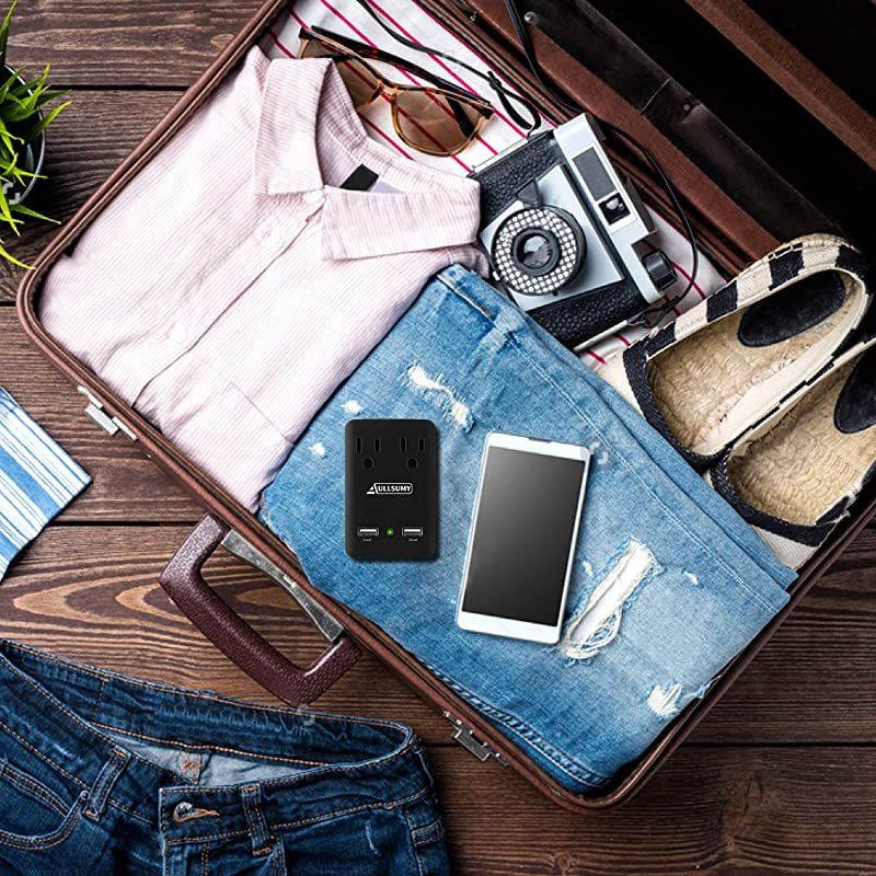 2000W Worldwide Travel Adapter KitUniversal Electrical Adapters 2 USB Ports 2 US Outlets Travel Power ChargerInternational Travel Adapter Plug for Europe UK Australia Italy China Ireland