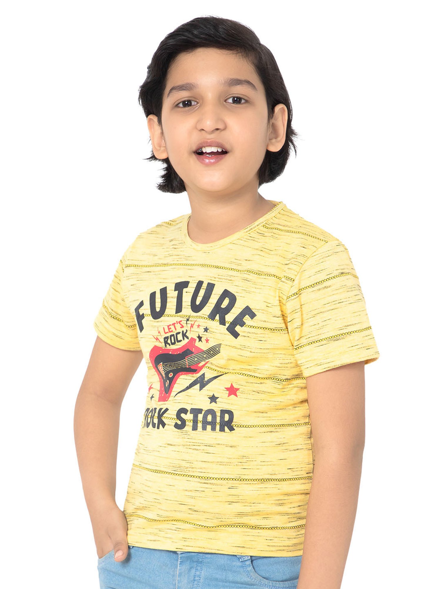 Bodycare Kids Yellow Printed T-Shirt