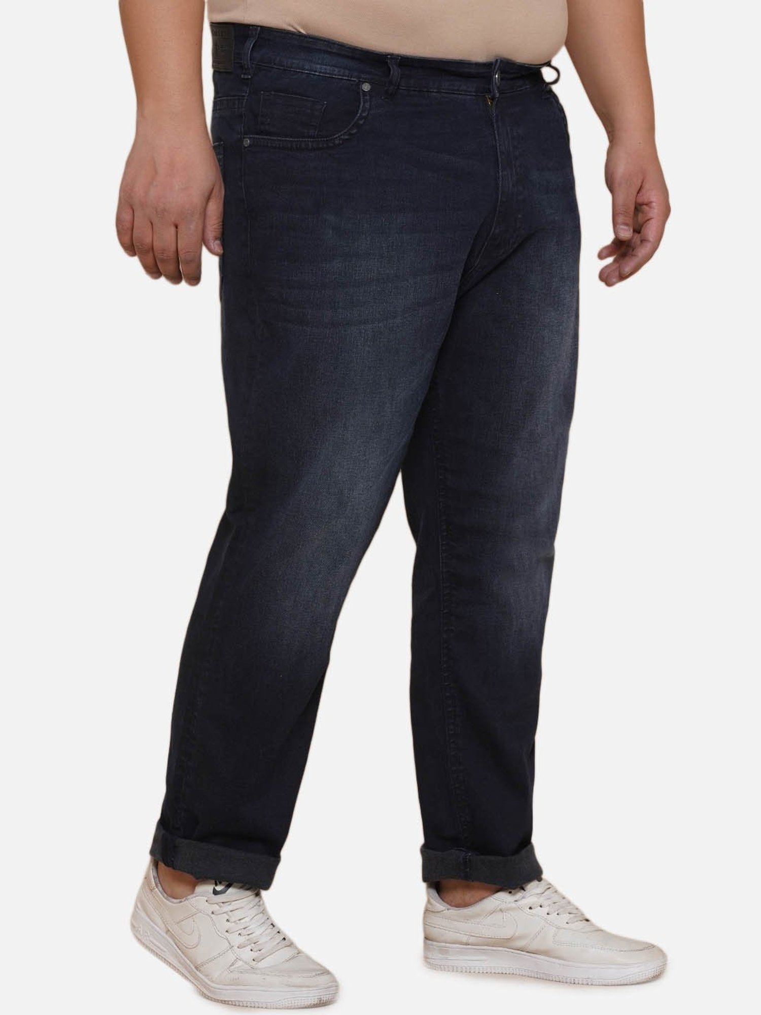John Pride Blue Regular Fit Plus Size Stretchable Jeans