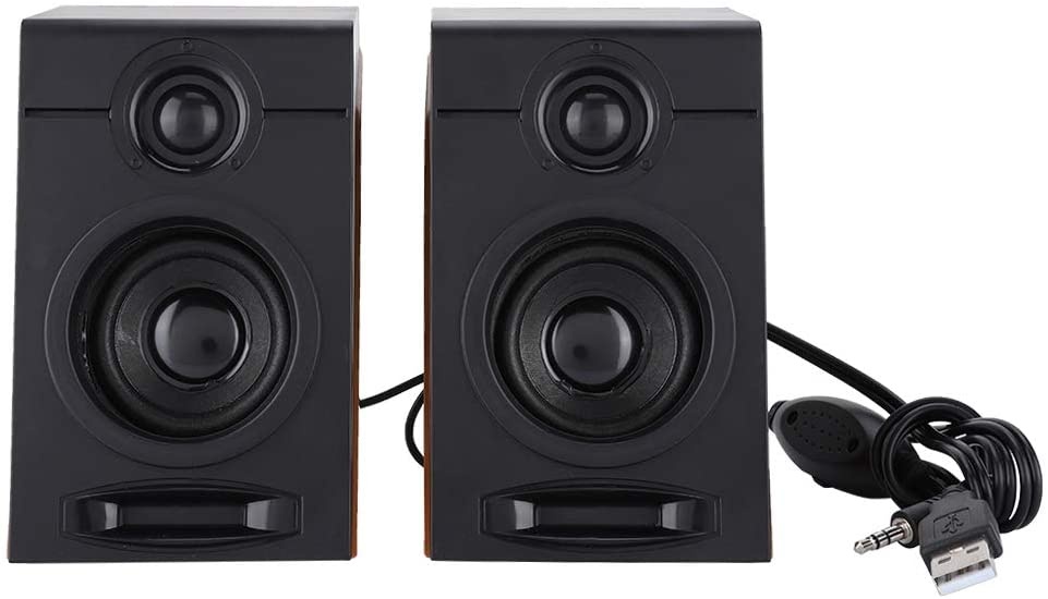 Jimdary 3W Lossless HiFi 5V/1A PC Subwoofer, 100HZ-20KHZ Computer Speakers, for TV Tablet PC for Computer Phone