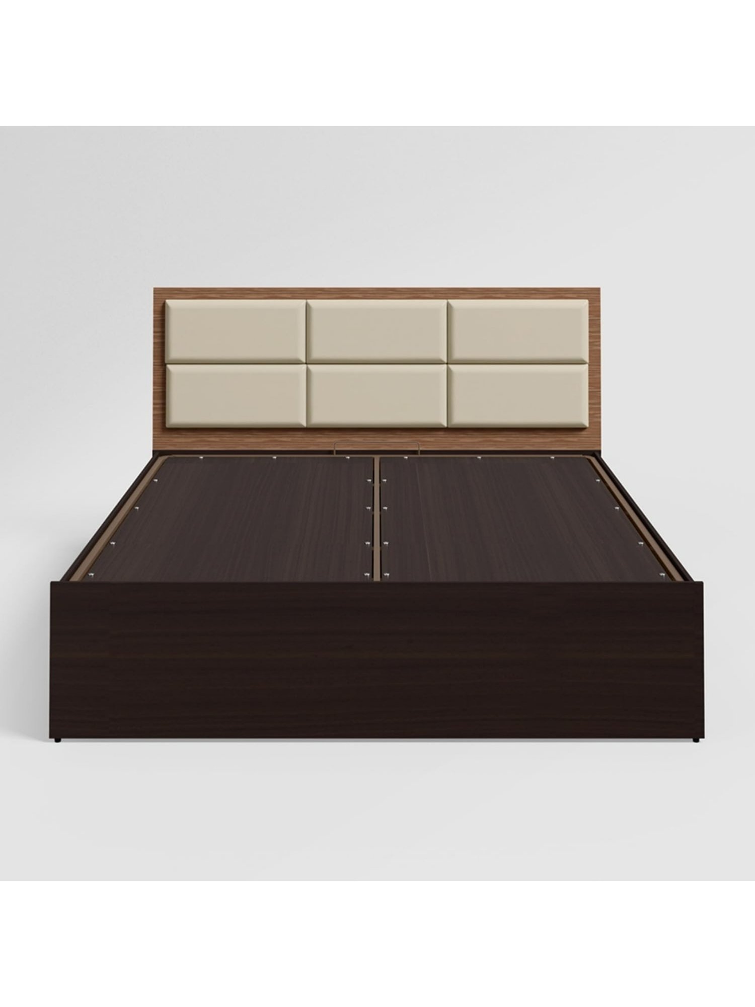Godrej Interio Lind Beige Engineered Wood Queen Bed with Motorized Storage