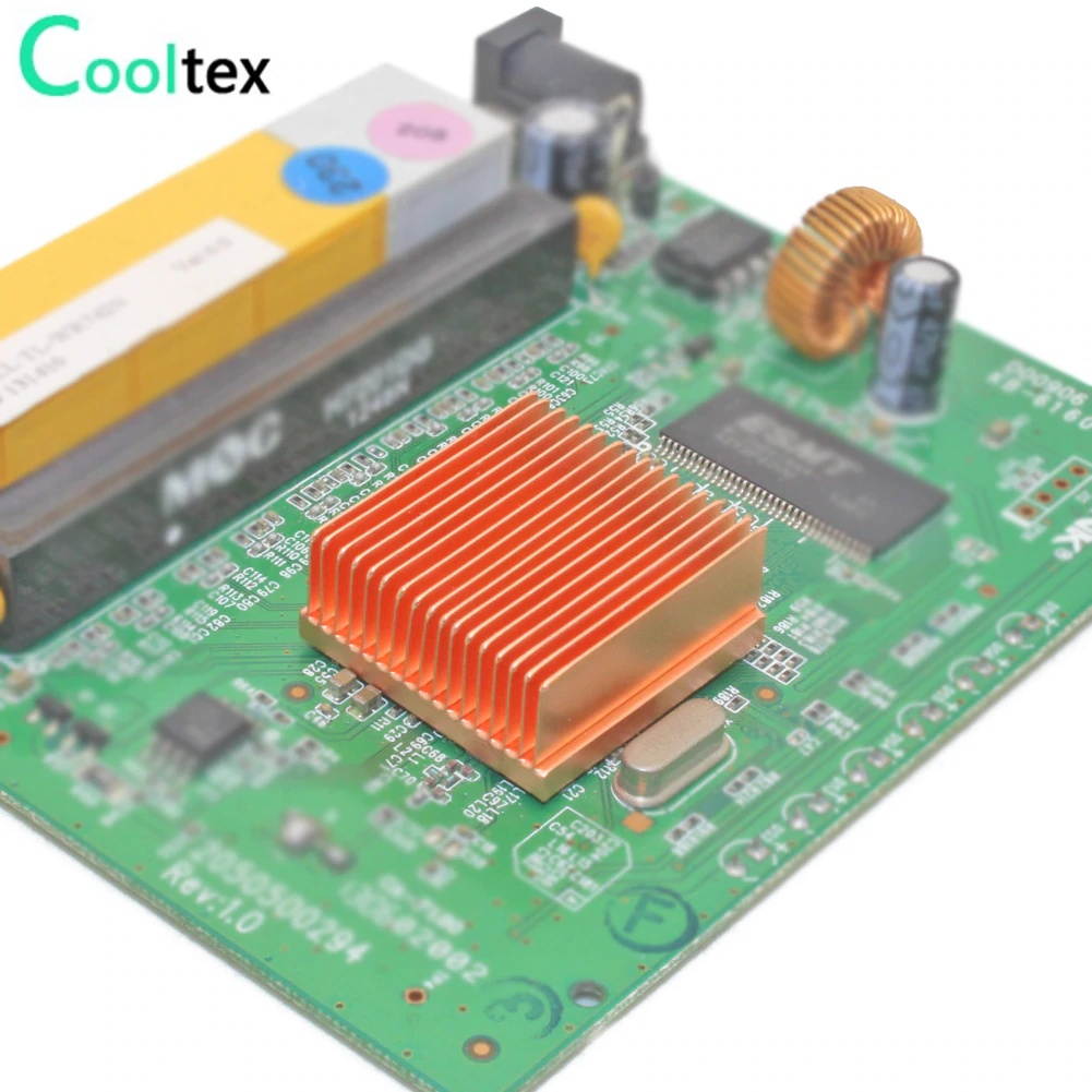 2pcs Pure Copper Heatsink 25x25x11mm mini Heat Sink Radiator for Raspberry pi Chip MOS IC 3D printer Electronic Cooling Cooler