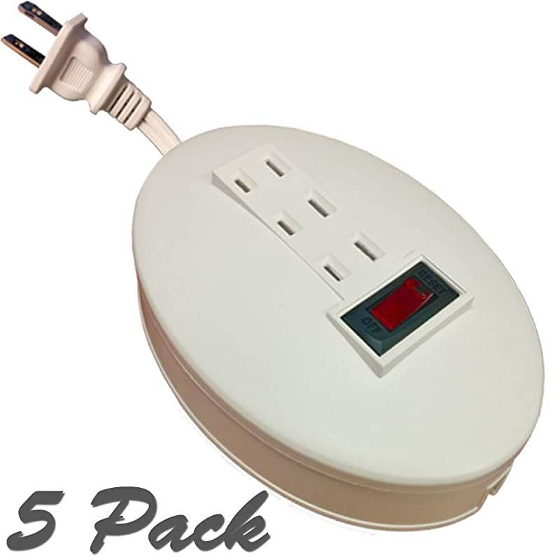 Power Outlet Cord Reel 5FT White 5 Units