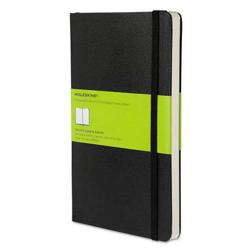 Hard Cover Notebook, Plain, 8 1/4 x 5, Black Cover, 192 Sheets HBGMBL17