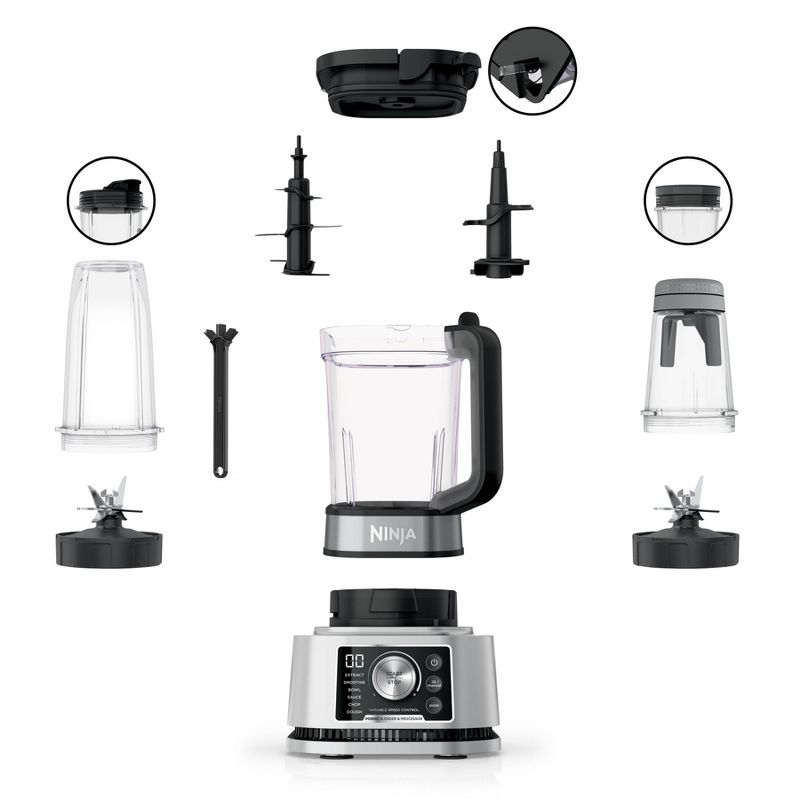 Ninja Foodi Power Blender & Processor System with Smoothie Bowl Maker and Nutrient Extractor + 4in1 Blender + Preset