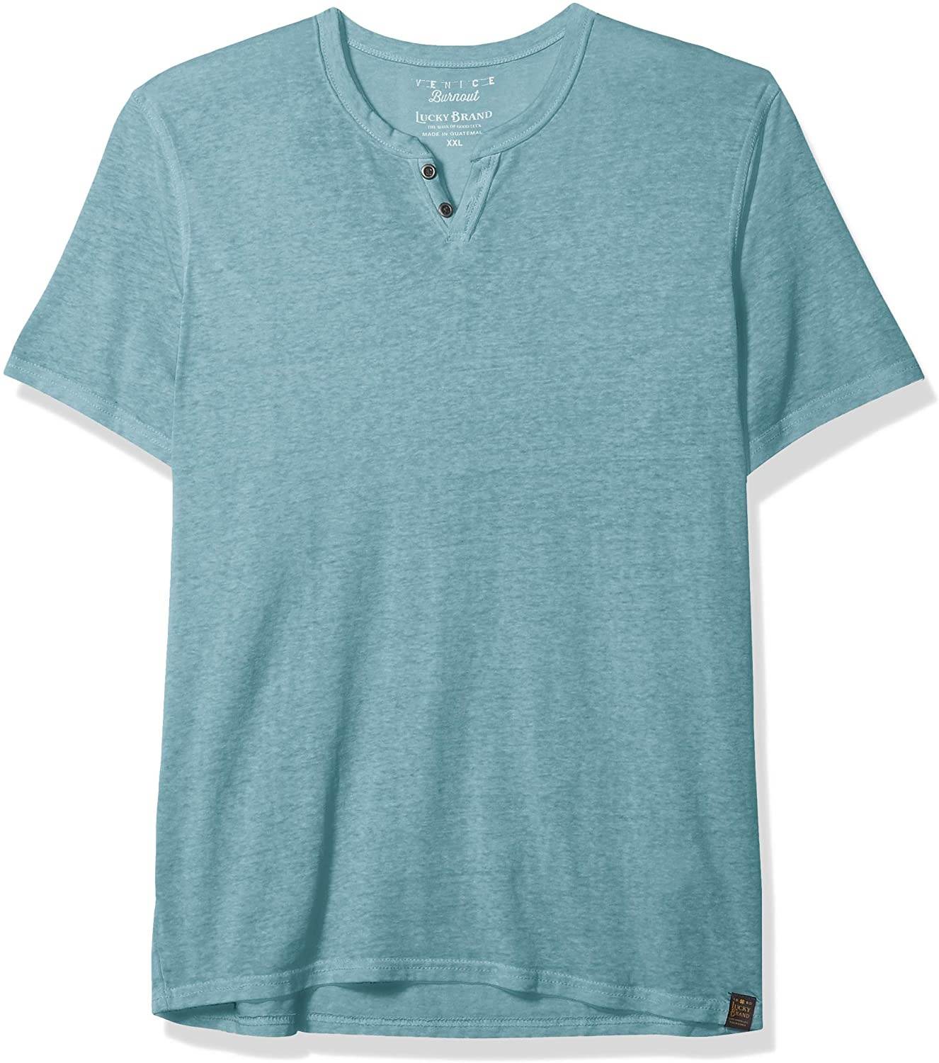 Lucky Brand Men's Venice Burnout Notch Neck Tee Shirt