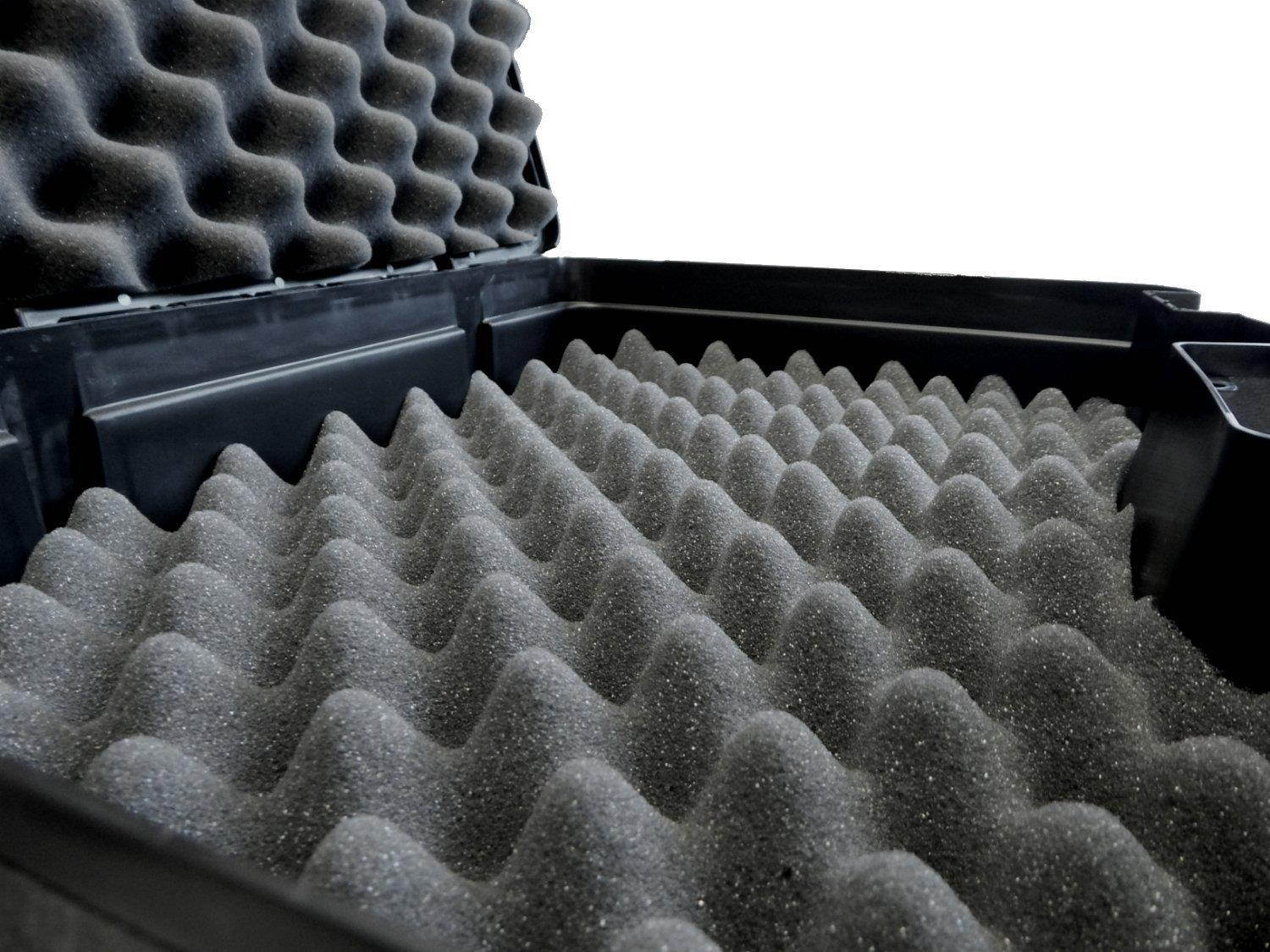 STUDIOCASE Recording Equipment Travel Hard Case w/ Customizable Foam fits Alesis SR18 and SR16 Drum Machines ,25 Key Mini Akai Professional MPK Midi Controller and Accessories