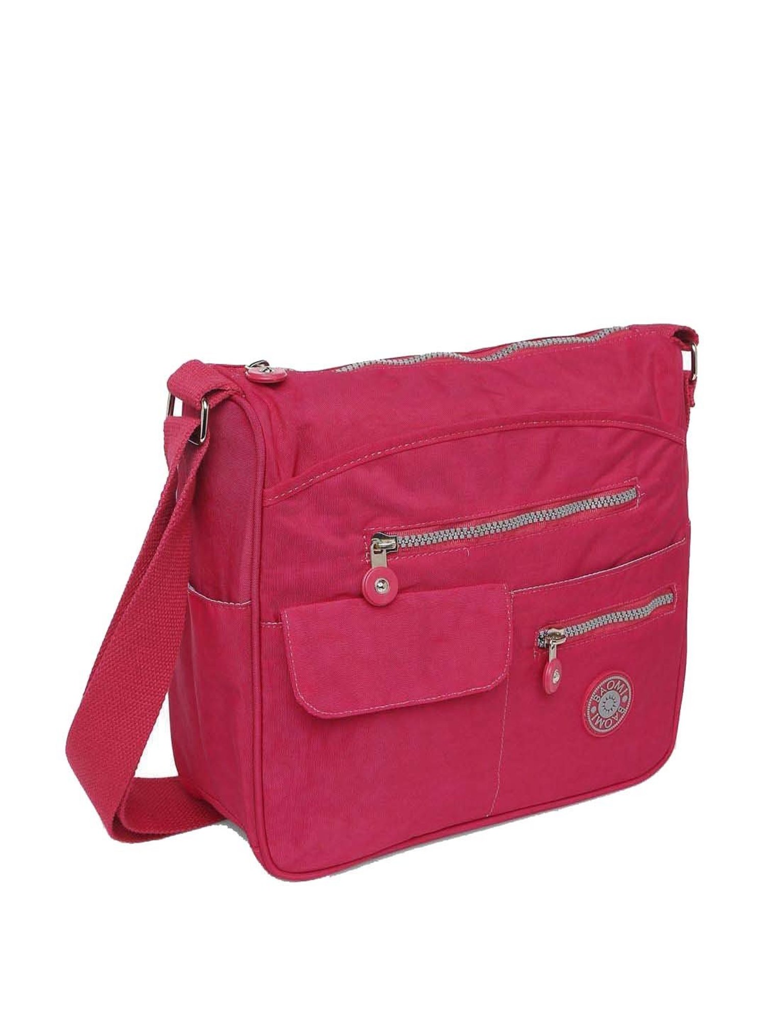 Baomi Pink Solid Medium Cross Body Bag