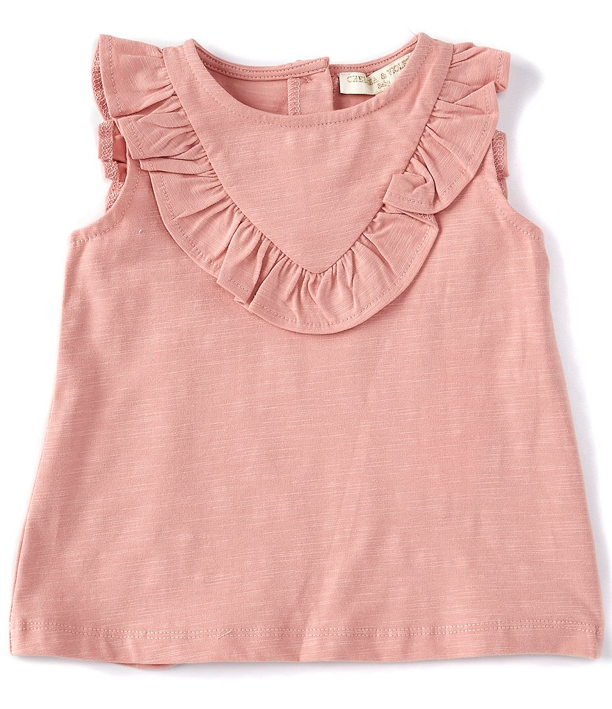 Chelsea & Violet Baby Girls 12-24 Months Ruffle Slub Tee