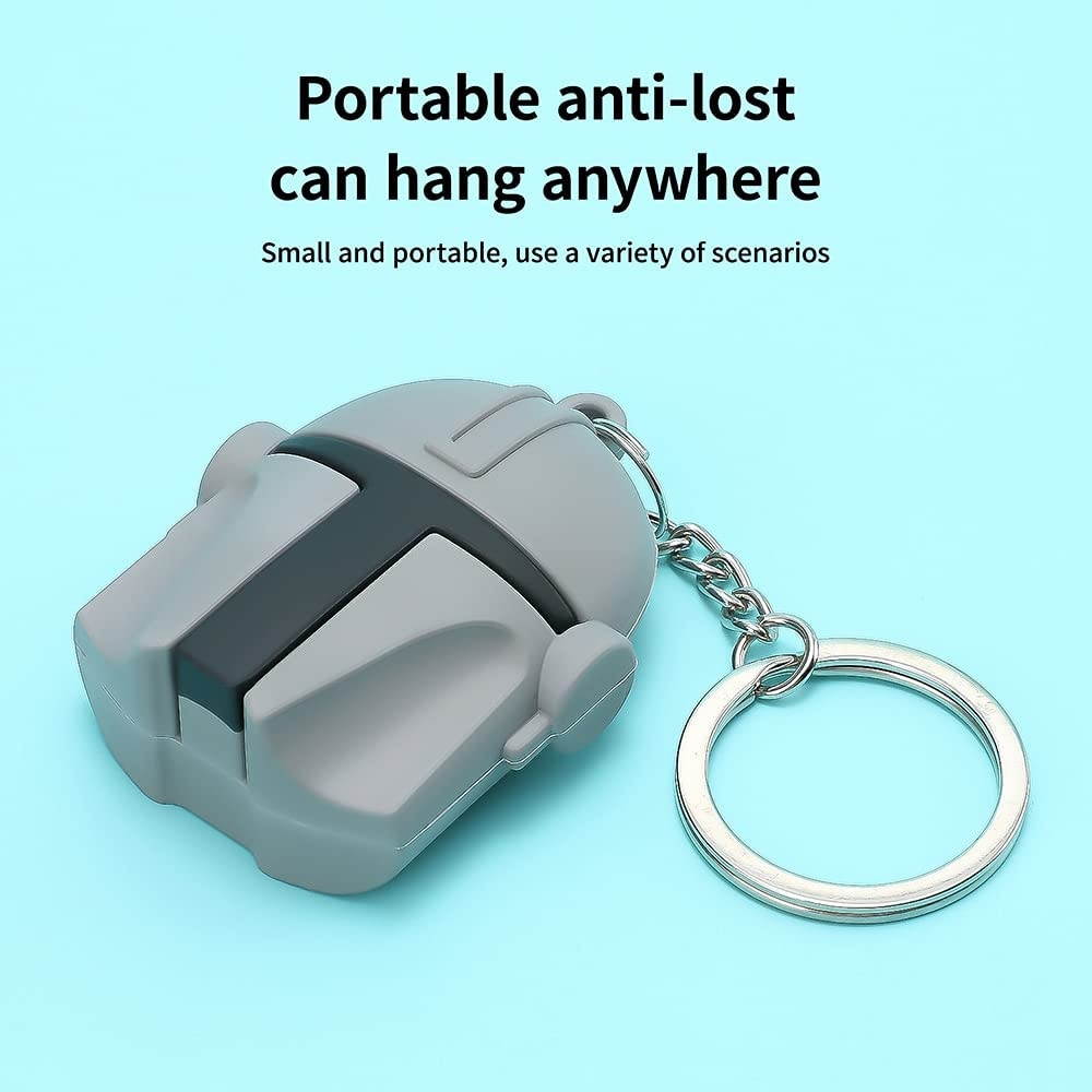 Silicone Case Compatible for AirTag 2021,Cute and Fashion Tracker Protective Holder with Keychain (Helmet)