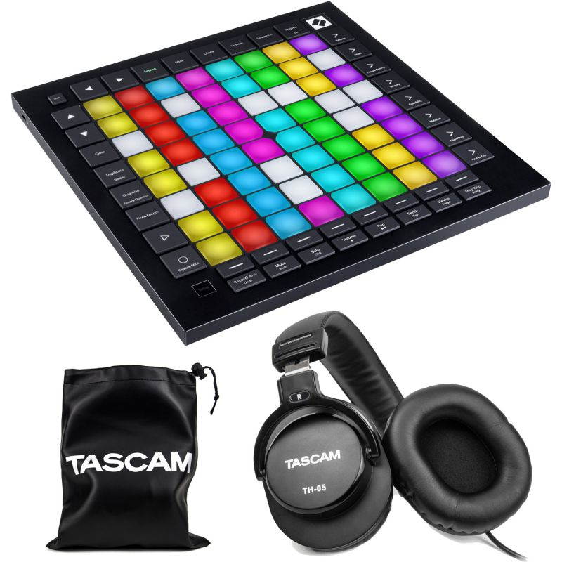 Novation Launchpad Pro Grid Controller [MK3] Bundle with Tascam TH-05 Headphones