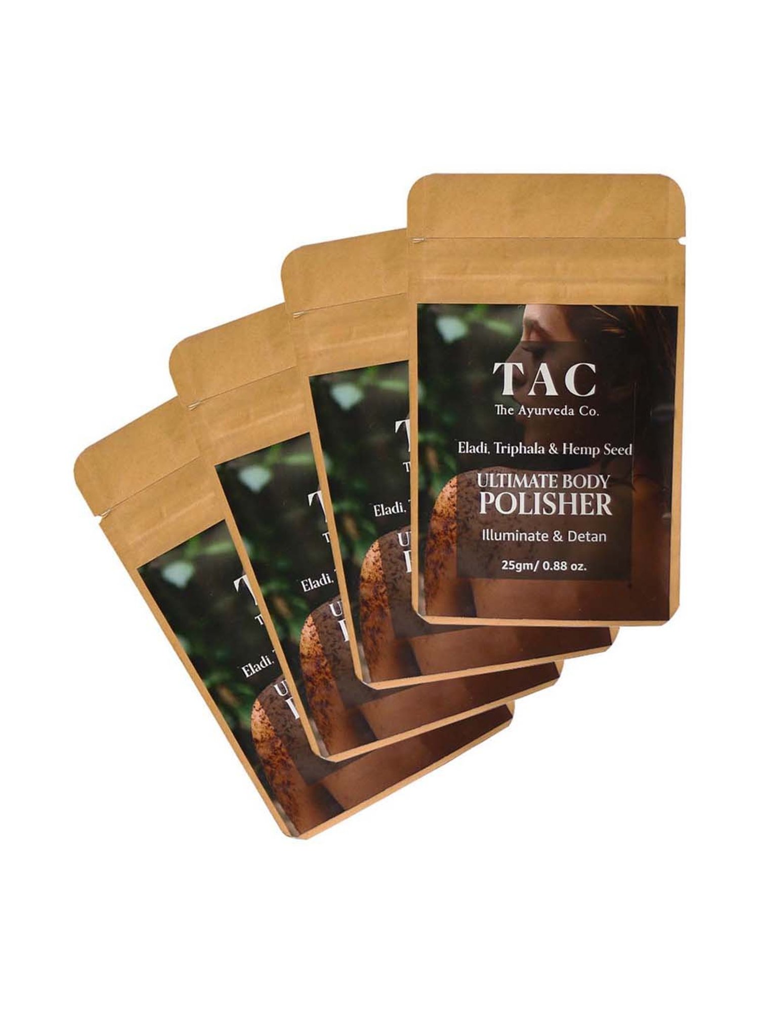 TAC - The Ayurveda Co. Illuminate & Detan Body Polisher Pack of 4