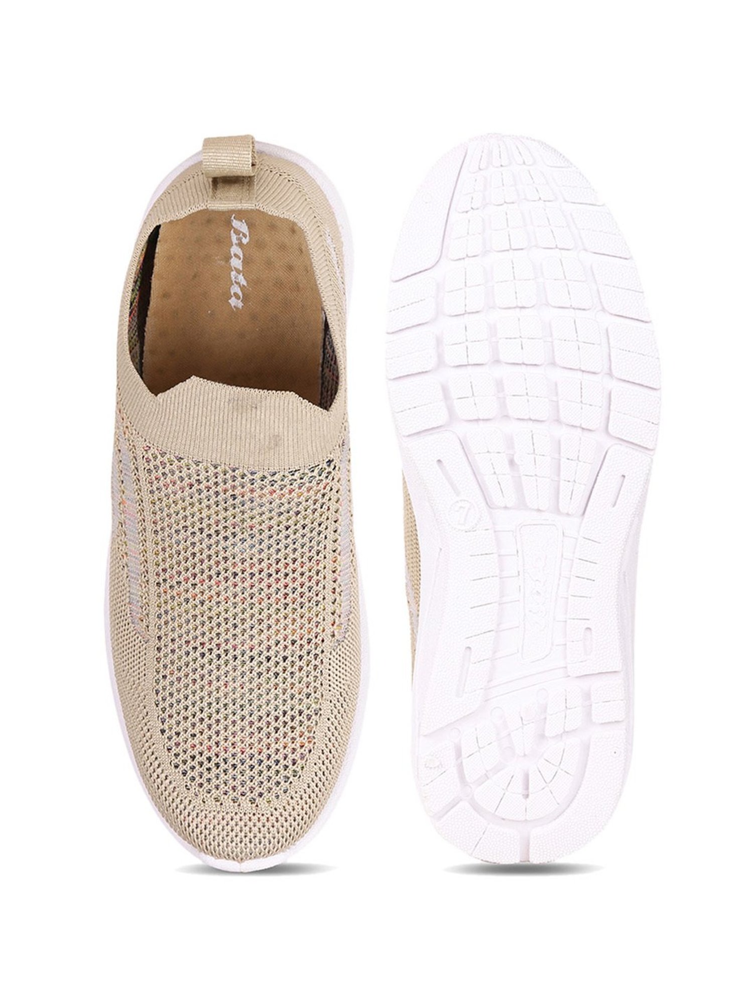 Bata Women's Beige Walking Shoes