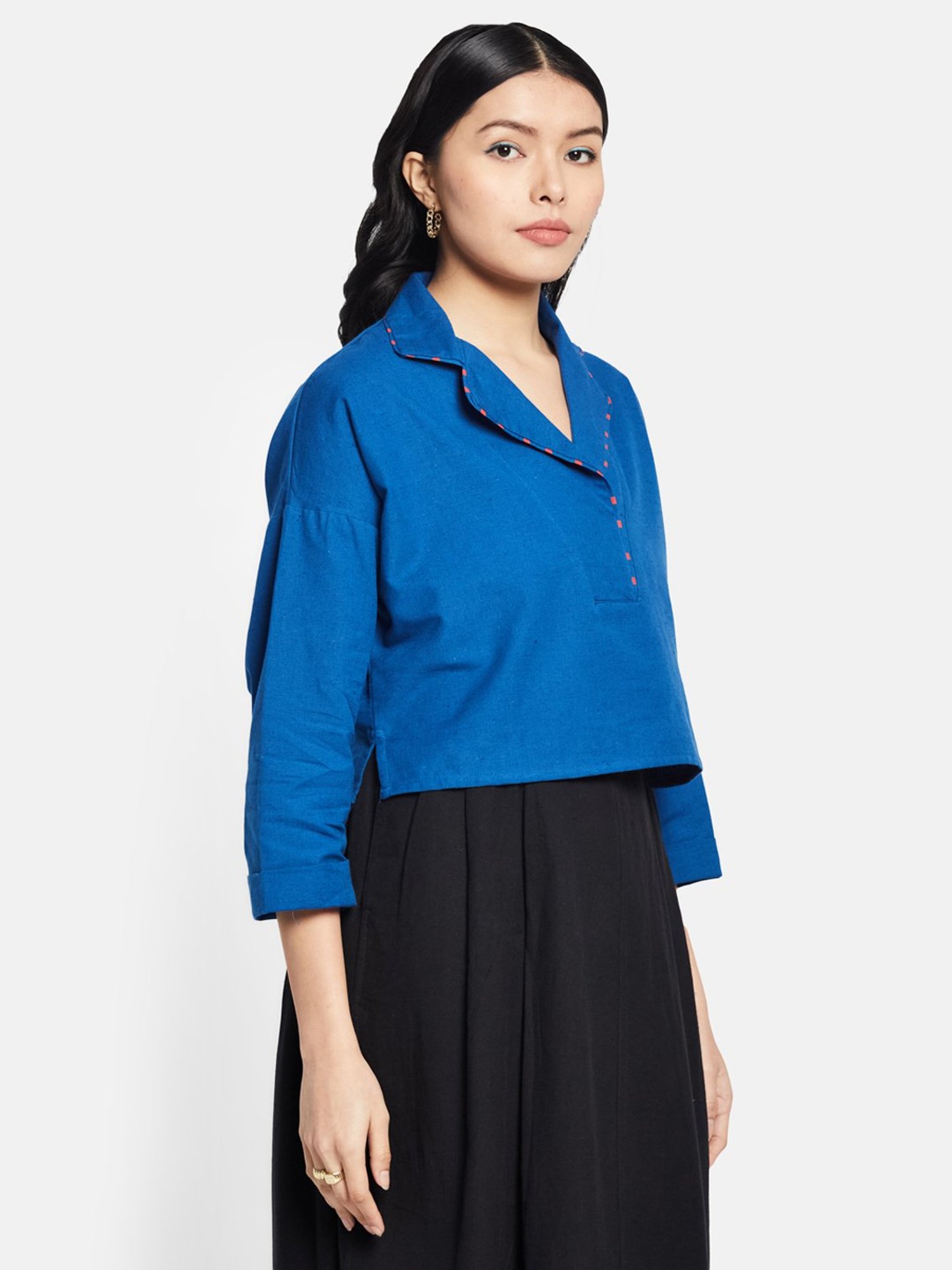 Fabindia Blue Cotton Top