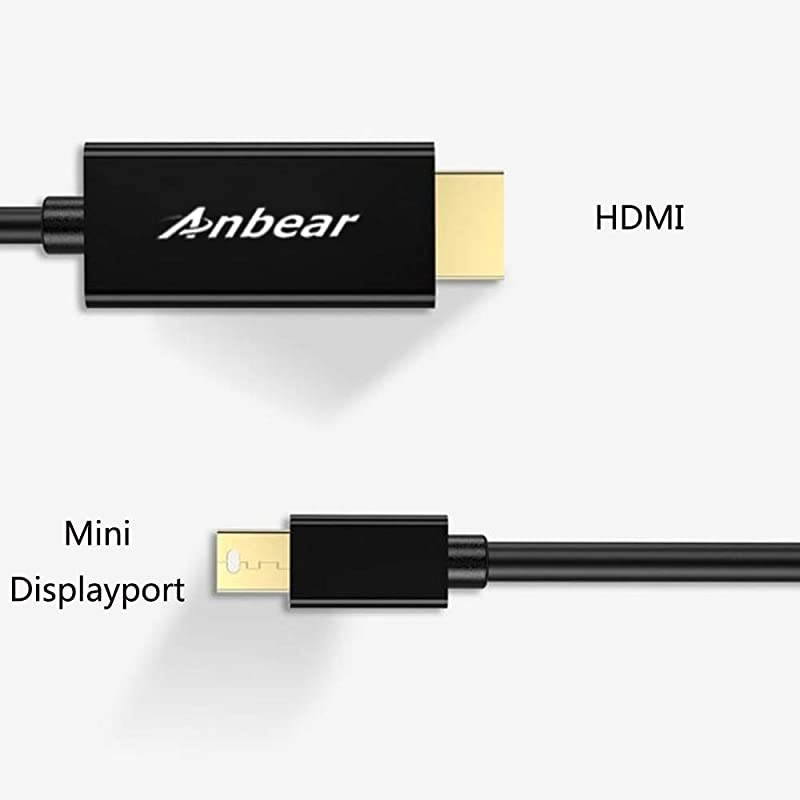 Mini DisplayPort to HDMI 6 FT, Gold Plated Mini Display Port(ThunderboltTM Port) to HDMI HDTV Male to Male Adapter Compatible for Mac Book,MacBook air, iMac, and More