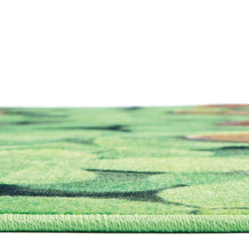 6'x9' Rectangle Indoor and Outdoor Woven Ladybug Nylon Accent Rug Multicolored - Carpets For Kids