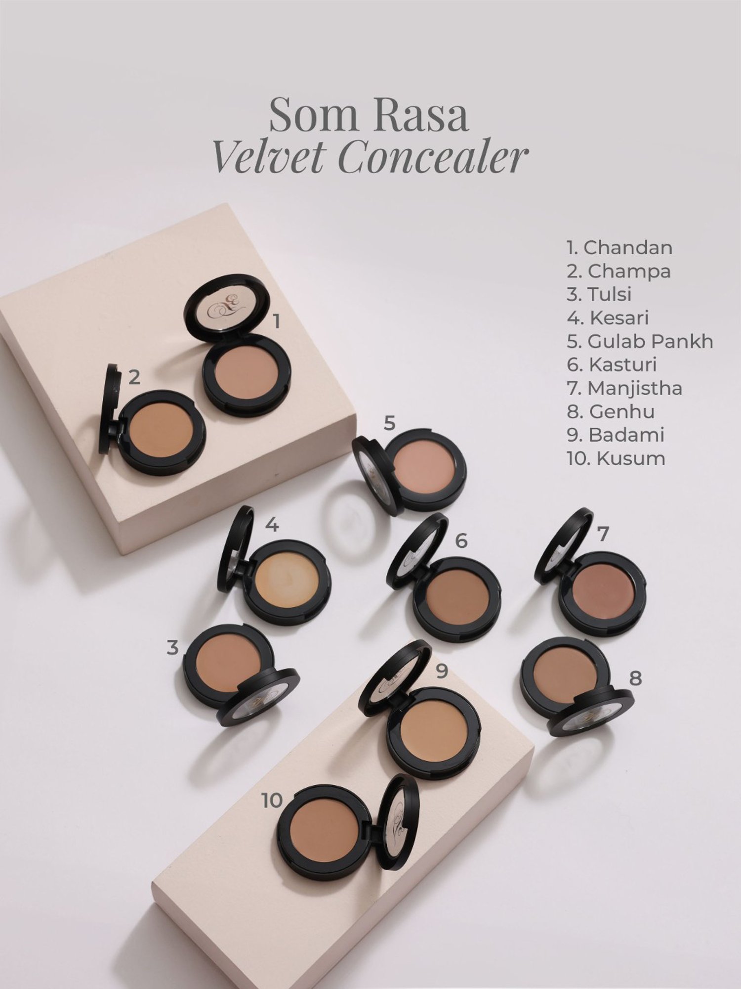 Forest Essentials Som Rasa Velvet Natural Genhu Medium Coverage Creamy Concealer - 3.2 gm