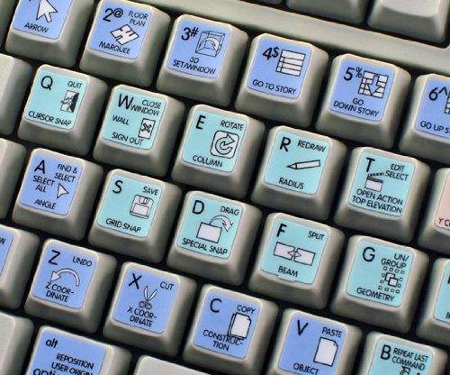 ARCHICAD GALAXY SERIES NEW KEYBOARD LABELS SHORTCUTS 12X12 SIZE