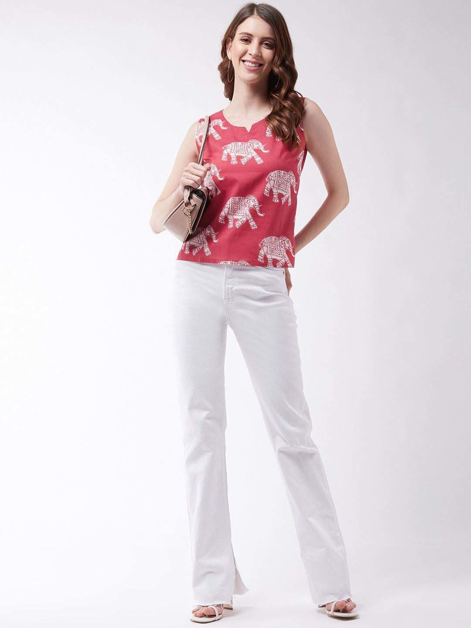 Inweave Pink Printed Top