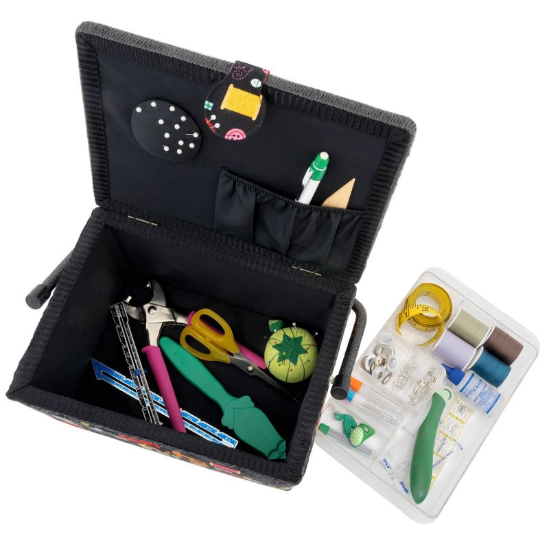 Dritz Large Sew Basket Rectangle Sew Black