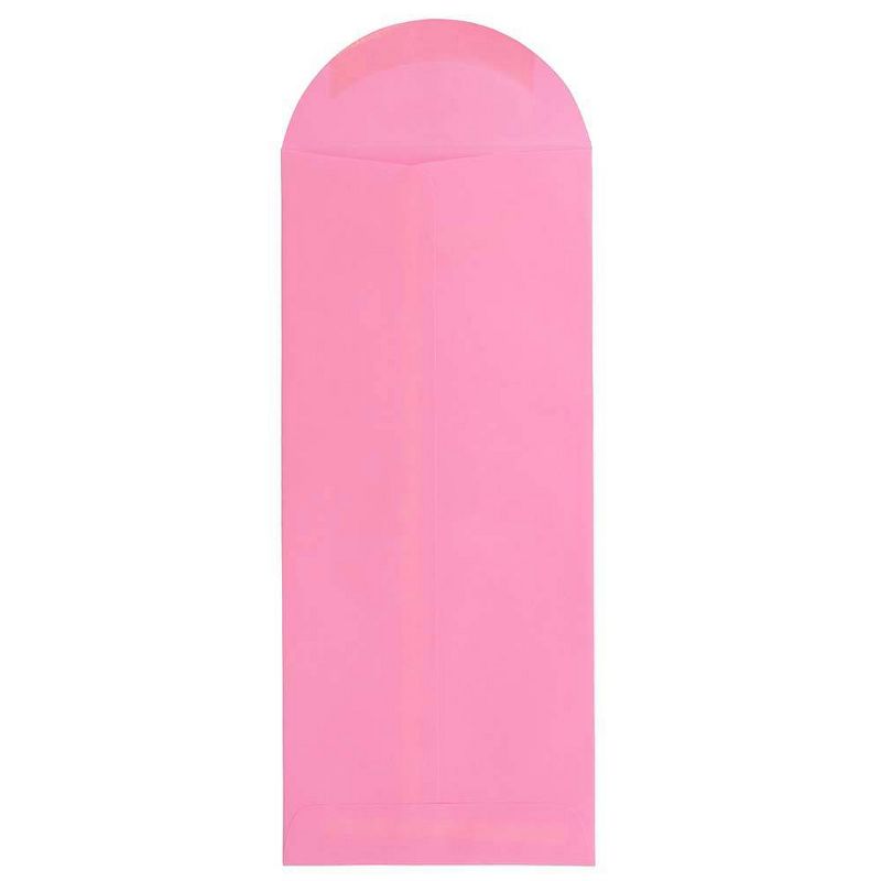 JAM Paper 50pk 5"x11 1/2" #14 Policy Business Envelopes - Blush/Ultra Pink