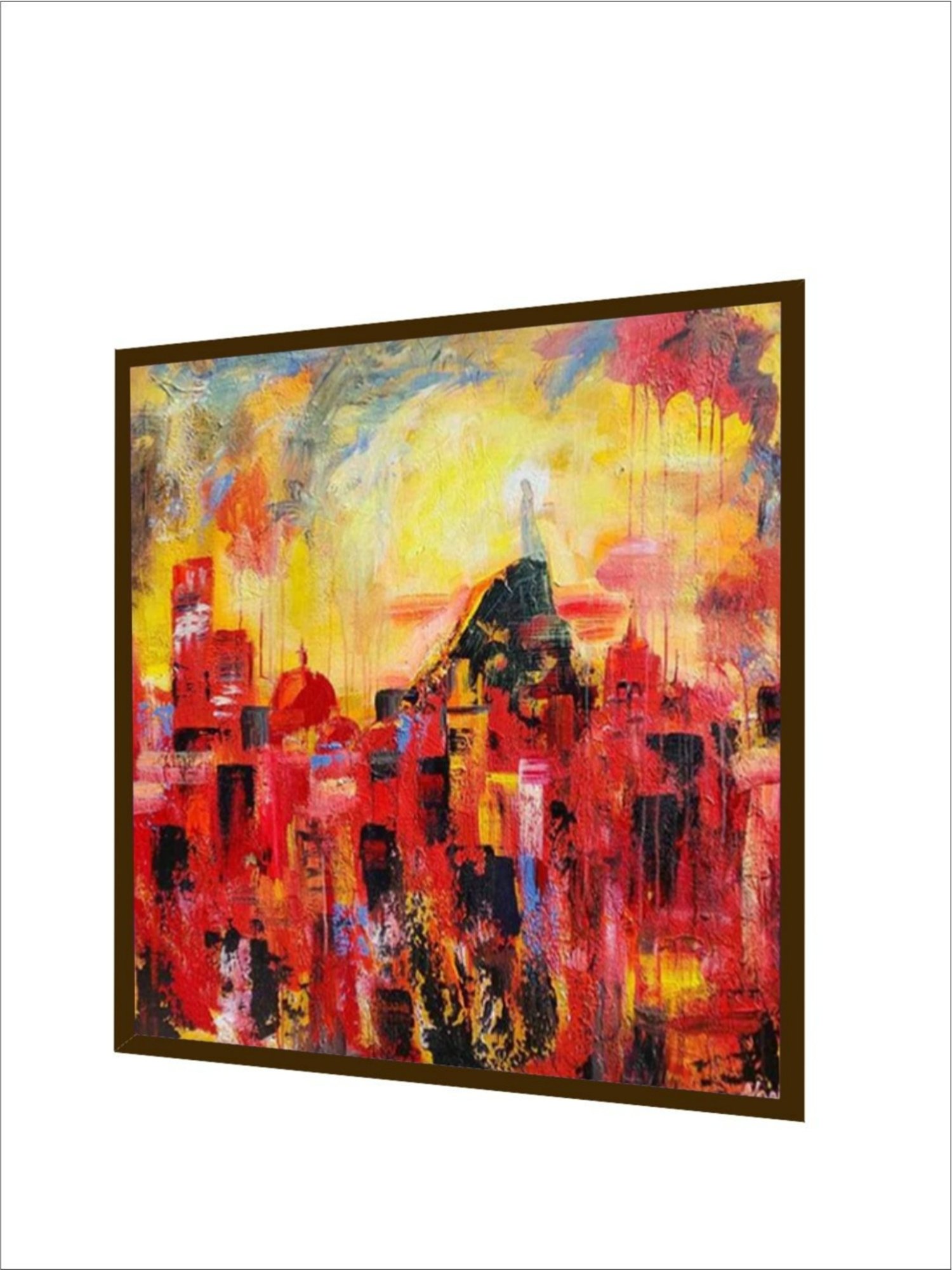The Art House Abstract Multicolor Canvas Painting