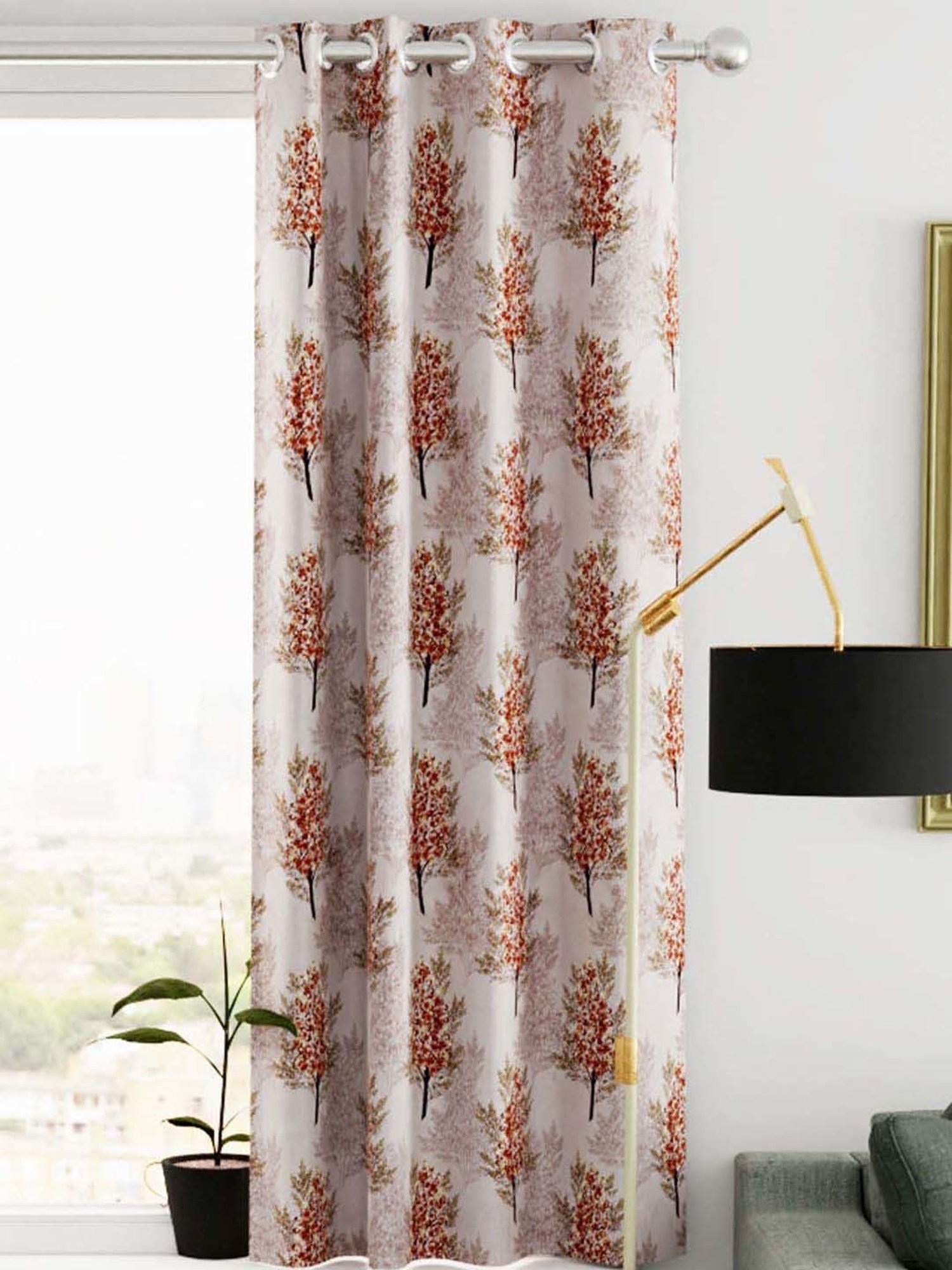 Bianca VILLA C`ESTA Red Faux Silk 5 Ft. Window Curtain