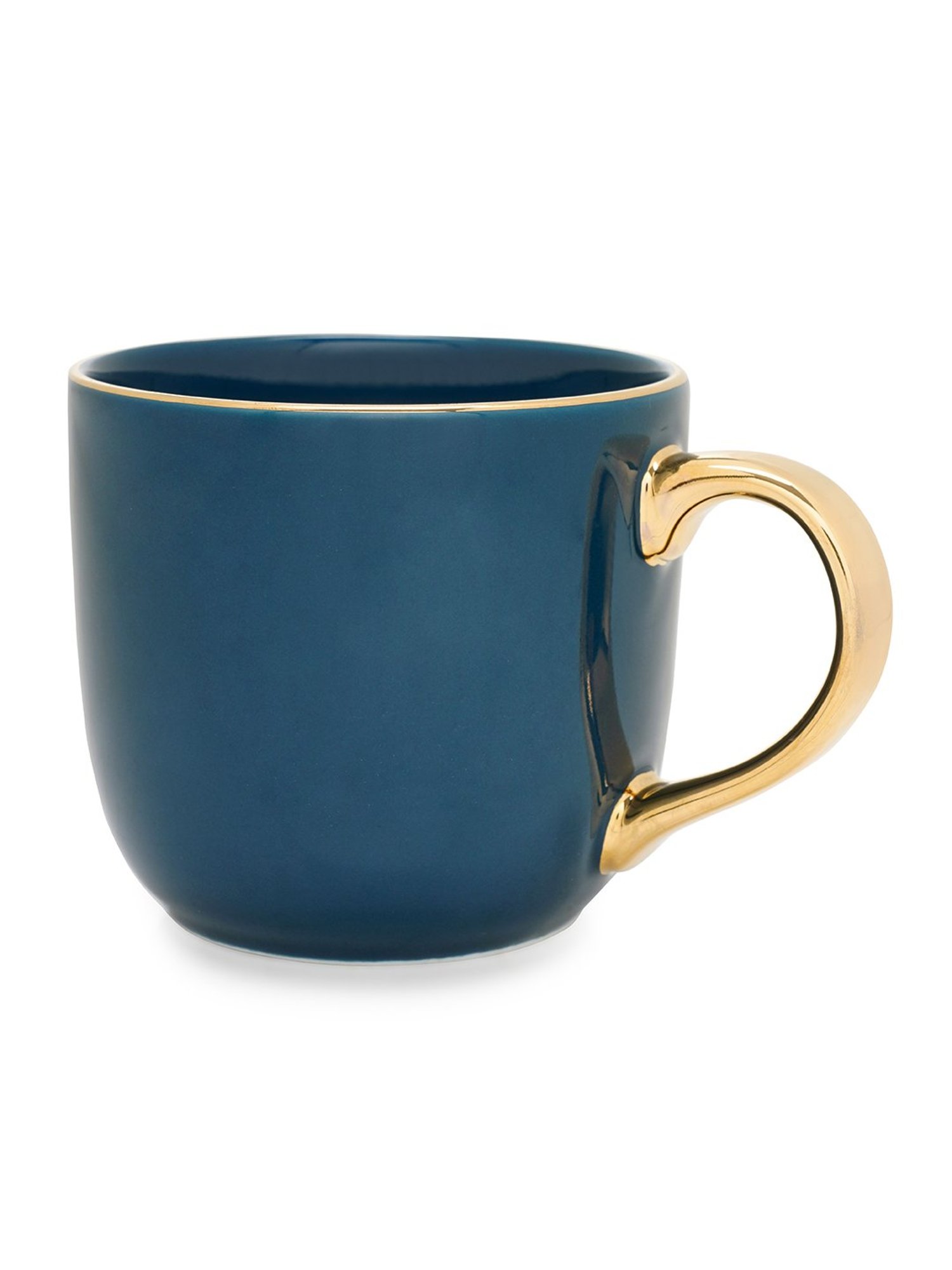 Femora Black Ceramic Coffee Mugs (0.36 L) - Set of 4