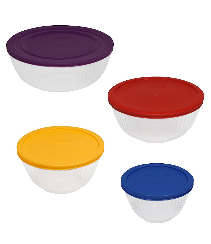 Pyrex 8-Piece Sculpted Mixing Bowl Set