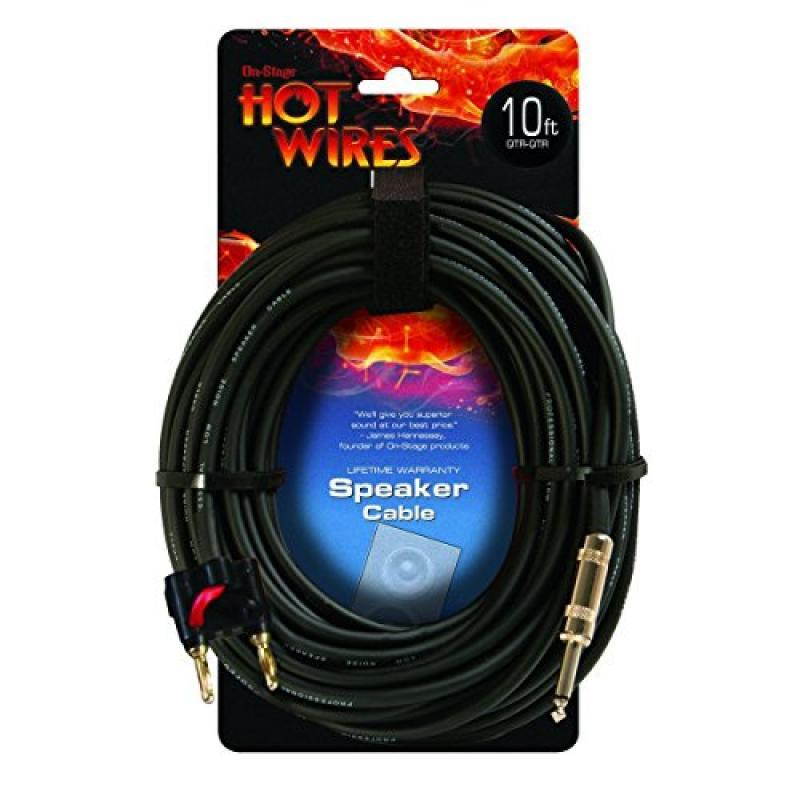 14AWG Speaker Cable (10', Banana-QTR)