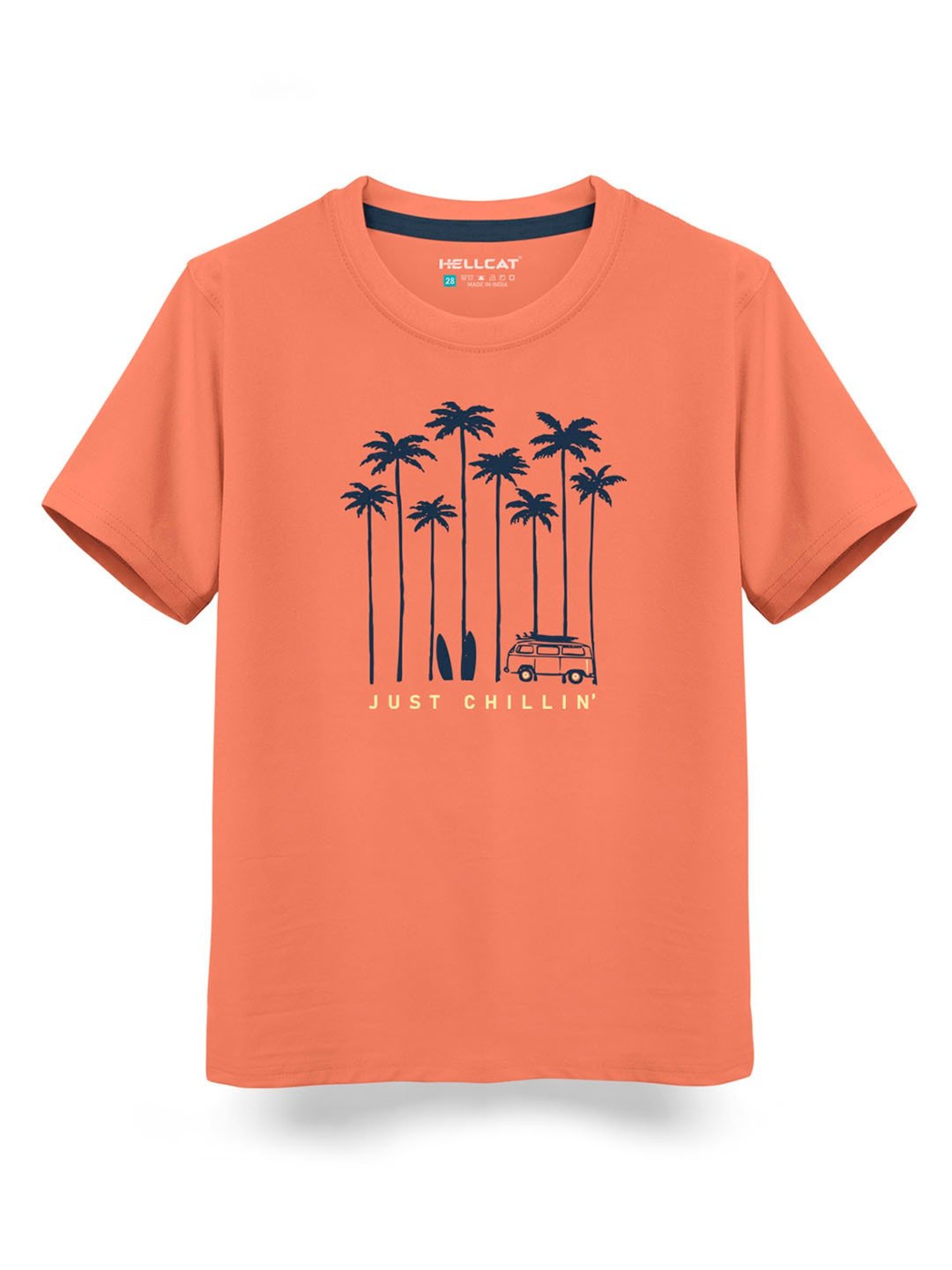 HELLCAT Boys Coral Printed  T-Shirt