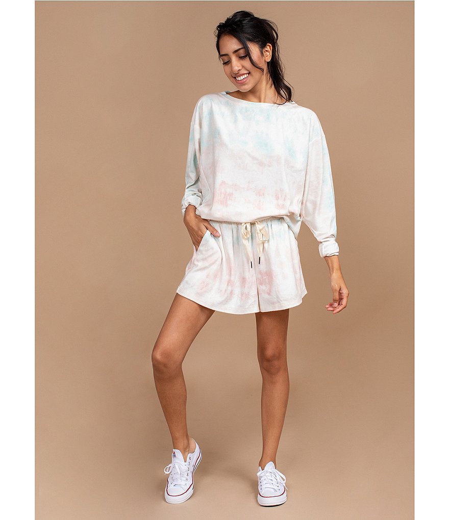 Coco + Jaimeson Coordinating Terry Cloth Tie-Dyed Shorts