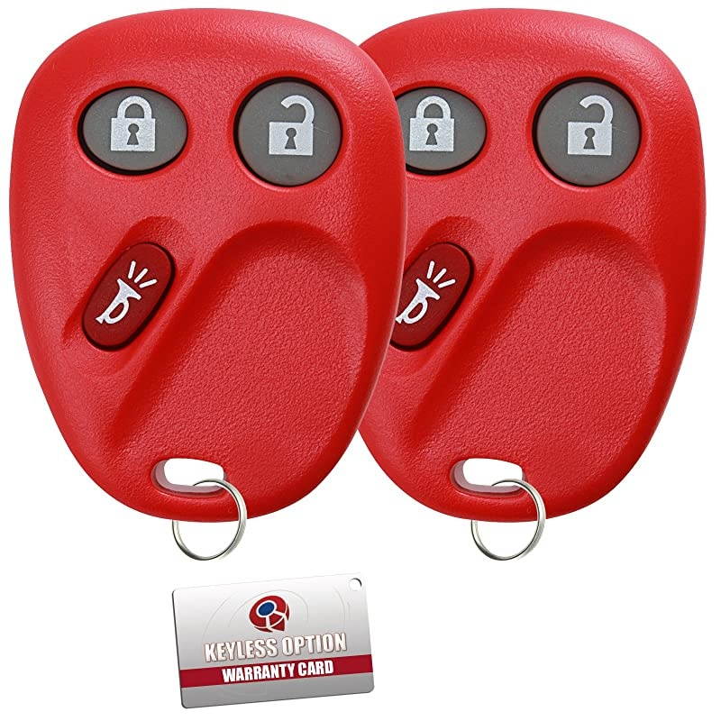 Keyless Entry Remote Control Car Key Fob Replacement for LHJ011-Red (Pack of 2)
