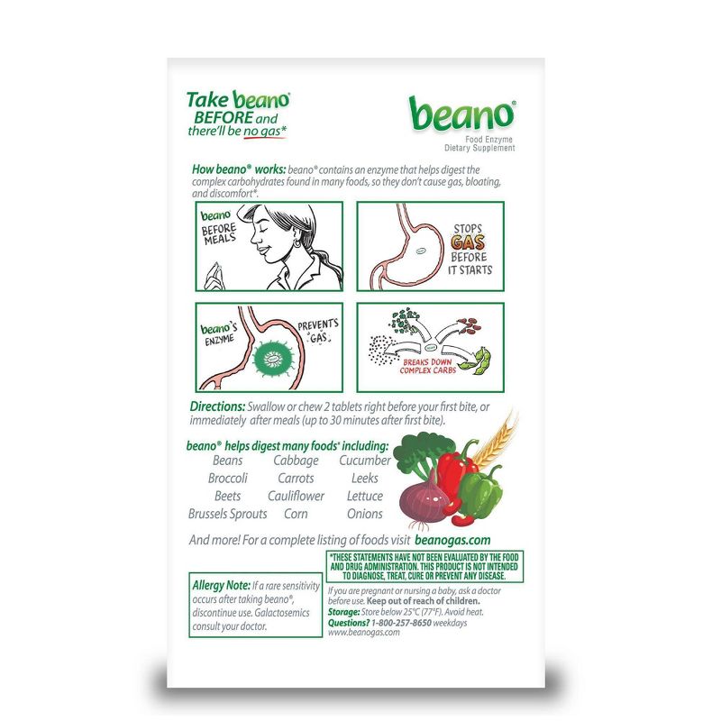 Beano Ultra 800 Gas Prevention and Digestive Enzyme Supplement - 110ct