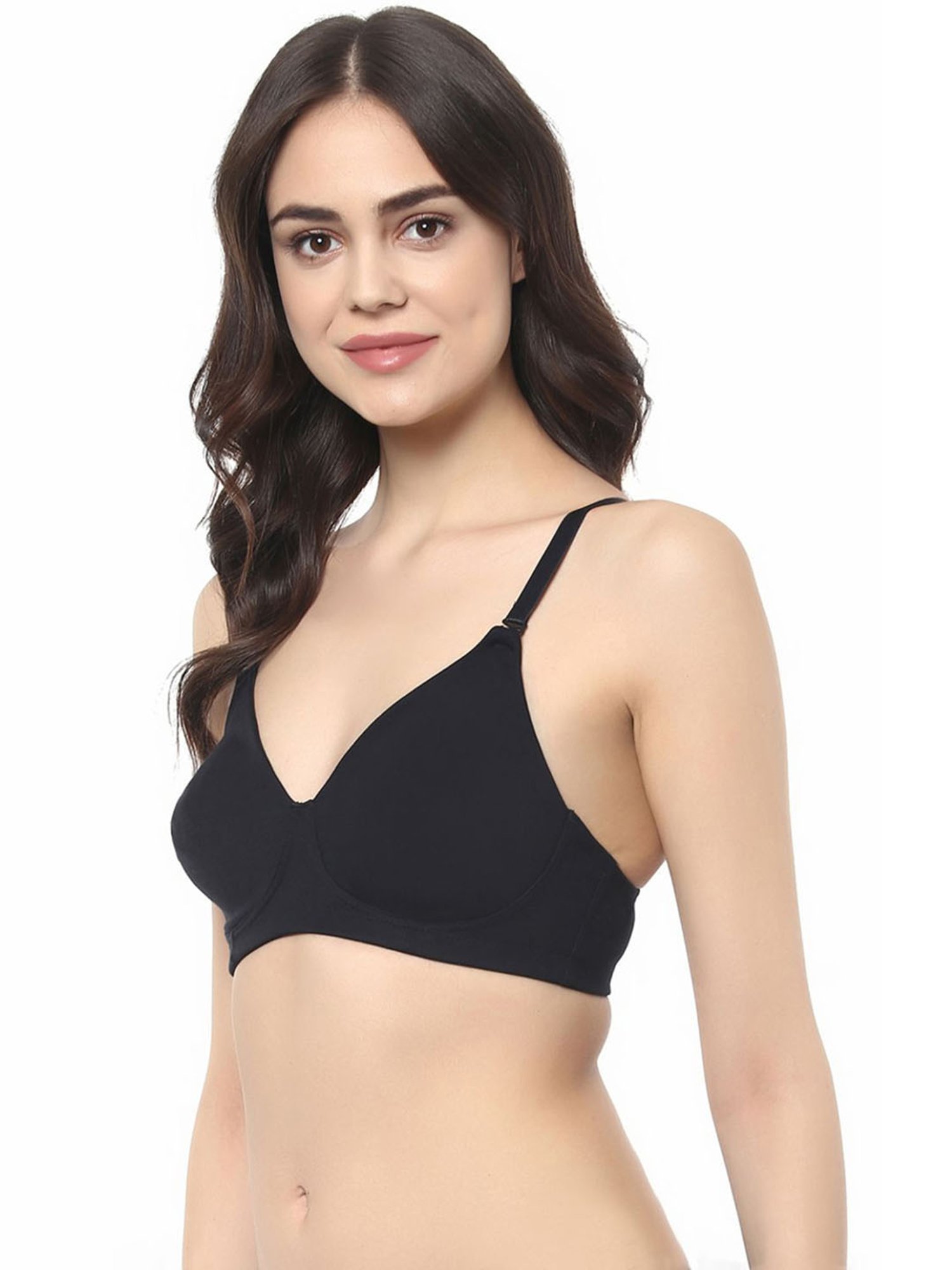 Soie Multicolor Non Wired Non Padded Everyday Bra - (Pack Of 2)