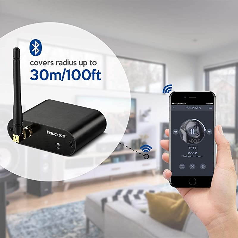 Bluetooth 50 Audio Receiver Home Stereo System HiFi DAC Streaming Music Adapter Support LDACAptXHDAptXLLAptXAACSBC Outputs LR RCA 35mm Headphone Jack AUX