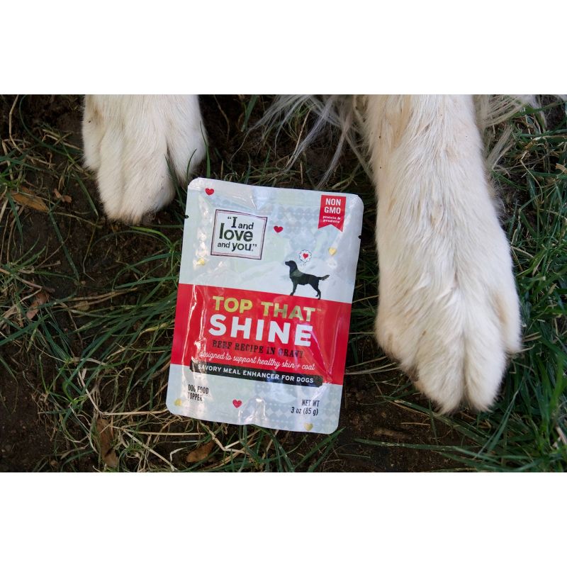 I and Love and You Top That  Wet Dog Food Topper Shine Beef Recipe In Gravy - 3oz